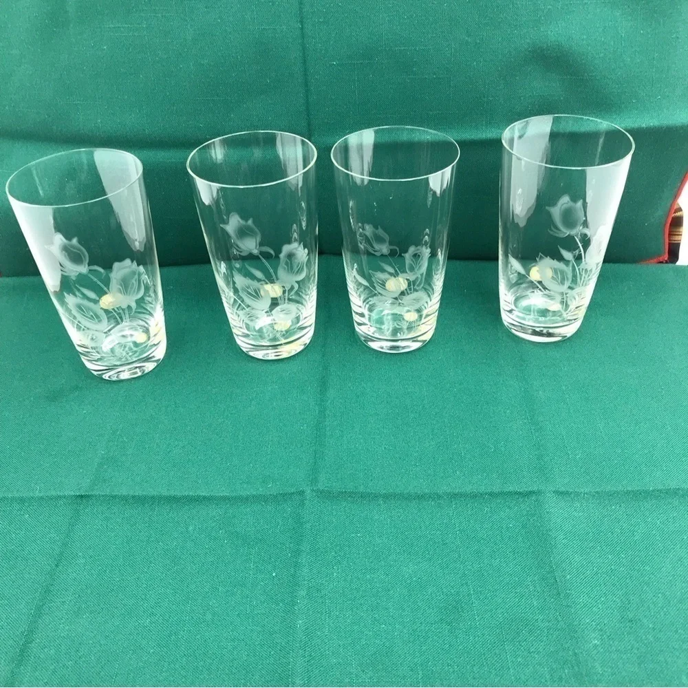 Vintage Rosenthal Etched Glass Set of Glasses